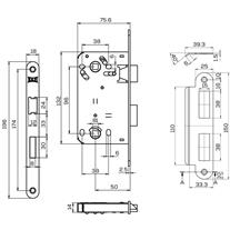 Kale 229 Sessiz Kilit Klasik Banyo Tipi (WC) Nikel Oval 50/18mm 