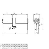 Kale Bilyalı Mandallı Silindir 35+10+45 mm 90 mm Nikel 