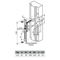 KALE Elektrikli Kilit Karşılığı Bas-Aç Saten Mandal Ayarlı - Paslanmaz