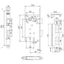 Kale Sessiz 221 Seri Klasik Anahtarlı İç Kapı Gömme Kilit Nikel Oval 50/18 mm