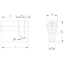 Kale Standart Yarım Silindir 05+10+26 mm 41 mm Nikel