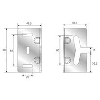 Mesan Dolap Askı Elemanı (Montaj Setli)
