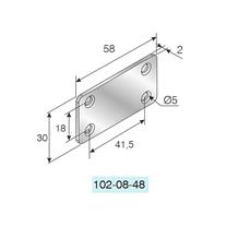 Mesan Düz Lama 58x30mm Metal Plate
