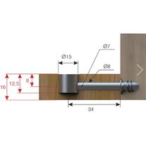 Mesan Fortefix Gövde ( 18mm panel için) 18mm Çinko Yüzey