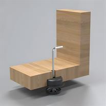 Mesan Gömme Baza Ayağı Siyah 30 mm