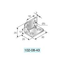 Mesan Köşe Sacı 20x20x30mm Çinko Yüzey