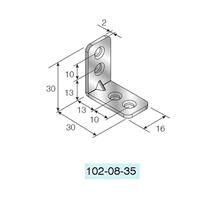 Mesan Köşe Sacı 30x30x16mm Çinko Yüzey