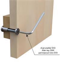 Mesan M6 Allen Baş Silindir Çektirme Vidası Çinko Yüzey