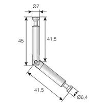 Mesan Mafsallı Msfix Mili Ø7x41,5