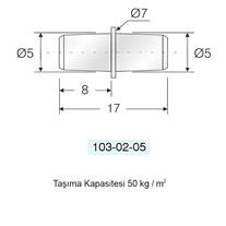 Mesan Metal Raf Pimi Ø5mm Çinko