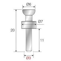 Mesan Raffiks Vidası M6 x 9 mm Çinko Yüzey