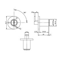 OJMAR BASMALI ÇEKMECE KİLİTİ