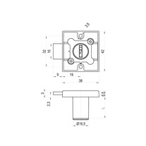 OJMAR Çekmece Kilidi Kare