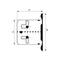 KANCA Çift Turlu Gömme Kilit - Nikel