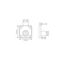 Canex Kare Taban Çekmece Kilidi Nikel 22 mm Kalınlık