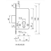 Özruh T12 Emniyet Kilidi Serisi Paslanmaz Çelik Renk 45 mm Barel ve Rozet Hariç 