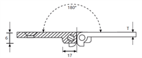 PREMIO 80x30x2,0 mm Masa İlave Menteşesi Sarı