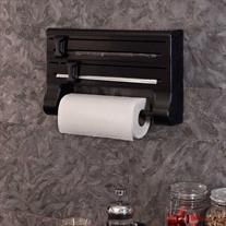 PRIMANOVA Mutfak Folyo/Havlu Tutucusu-Siyah