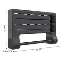 PRIMANOVA Mutfak Folyo/Havlu Tutucusu-Siyah