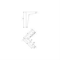 Rezene Metal Saç Ayak 150mm Mat Krom