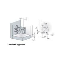 SH Düşer - Kalkar Kapak Menteşesi