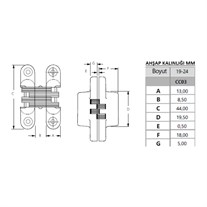 SOHO AKORDİON MENTEŞE ZA-CC03 NİKEL