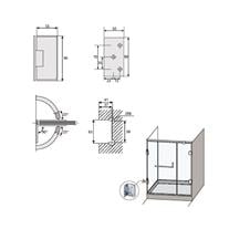 SOHO Cam Kapı Menteşe SDH-101-90HP Krom