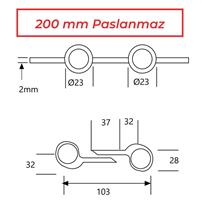 SOHO ÇARPMA KAPI MENTESESİ 200MM