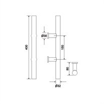 SOHO Çekme Kol Pur Bronz 30X1000X1500MM