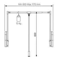 SOHO Dolap Asansörü 830 - 1170 mm