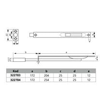 Soho Gömme Sürgü DB014 Serisi 250 mm   