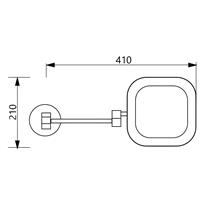 Soho Işıklı Kare Tabanlı Makyaj Aynası YS-8800