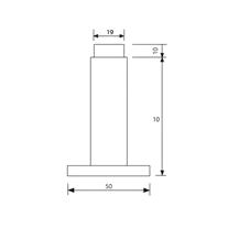 Soho Kapı Stoperi Duvara Monte Rozetli Vidalı 100 mm