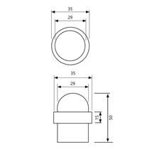 Soho Kapı Stoperi Oval Zemine Monte Vidalı 