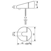 Soho Kapı Stoperi Yuvarlak Zemine Monte Vidalı