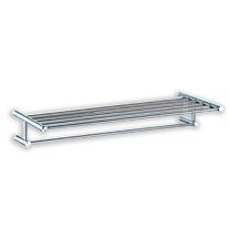 Soho Knox Serisi Raflı Havluluk Yuvarlak 600 mm Paslanmaz Çelik Saten