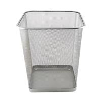 Soho Ofis Tipi Fileli Çöp Kovası Kare Gri 
