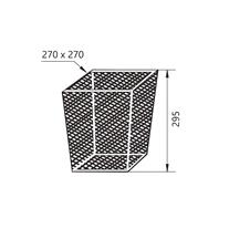 Soho Ofis Tipi Fileli Çöp Kovası Kare Gri 