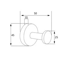 SOHO OSCAR Tekli Bornozluk Krom