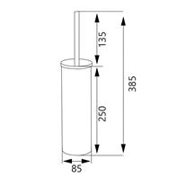 SOHO Otel Serisi New Yuvarlak Klozet Fırçası Mat Siyah