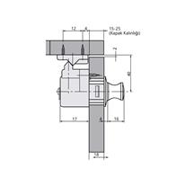 SOHO Push Buton Yuvarlak Kapak Kilidi Nikel 