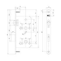 SOHO S.A72 Serisi Çarpma Kilit (Makaralı Kilit) 55/20 mm Paslanmaz Saten Banyo Tipi (WC)