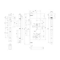 SOHO S.A72-E Serisi Panik Barlı Gömme Kilit Barelli Tip Paslanmaz Çelik Saten  55/20 mm 