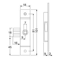 SOHO S - 613 Şaft Kapısı Kilidi Galvaniz