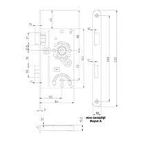 SOHO S.10 Sessiz Gömme Kilit Sol Yön Gümüş Oda Tipi 
