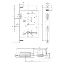 SOHO S.A72 Serisi Çarpma Kilit (Makaralı Kilit) 55/20 mm Paslanmaz Saten Barelli Tip