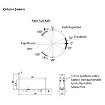 SOHO SH-212 H Hidrolik Kapı Menteşesi Nikel