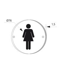 SOHO Wc Gösterge Yönlendirme İşareti Yuvarlak Kadın