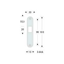 SSF S.72 Serisi Kayar Kapı Gömme Kilit Paslanmaz Banyo Tipi (WC) 55/20