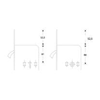 SSF S.72 Serisi Kayar Kapı Gömme Kilit Paslanmaz Banyo Tipi (WC) 55/20